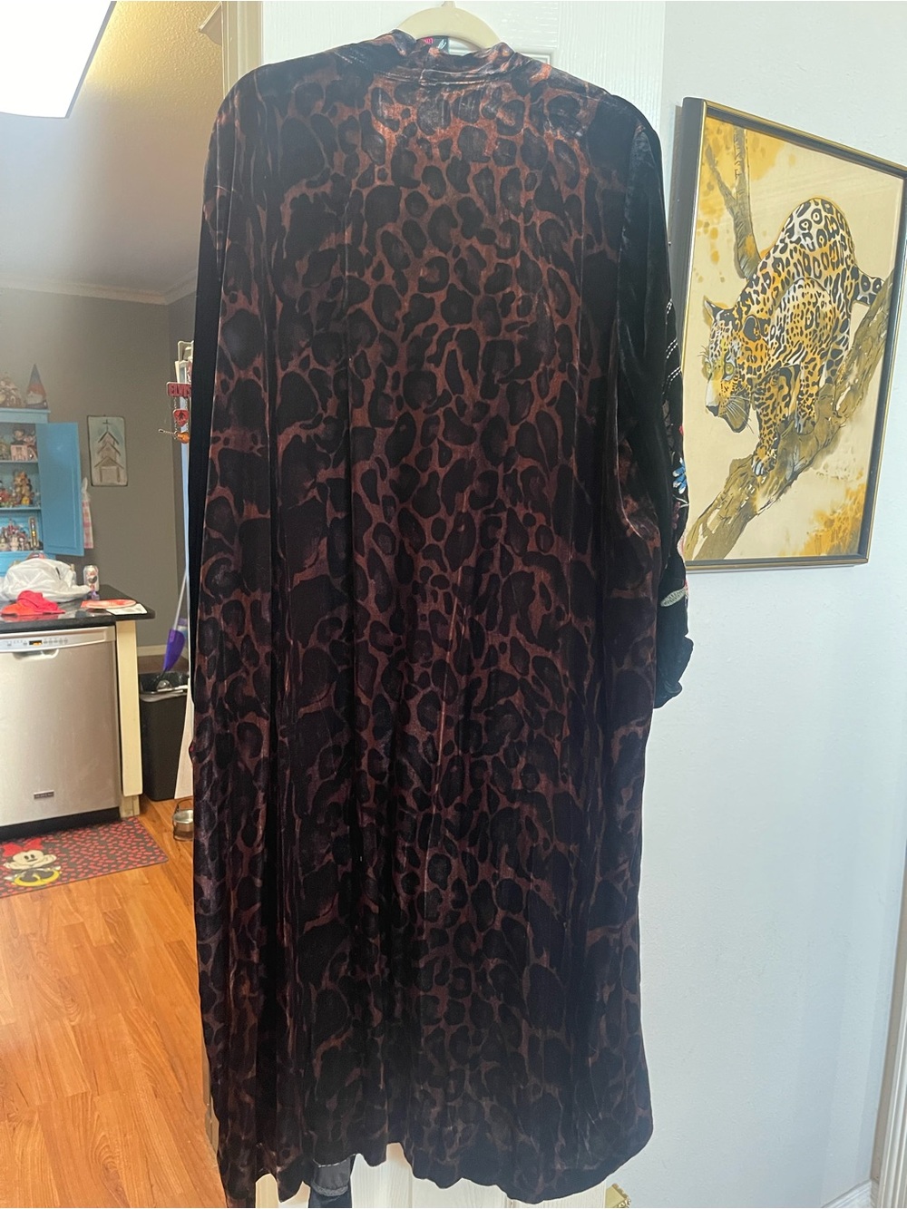 Johnny Was Black Velvet Embroidered Floral duster, and matching leggings size 1X - Picture 5 of 5